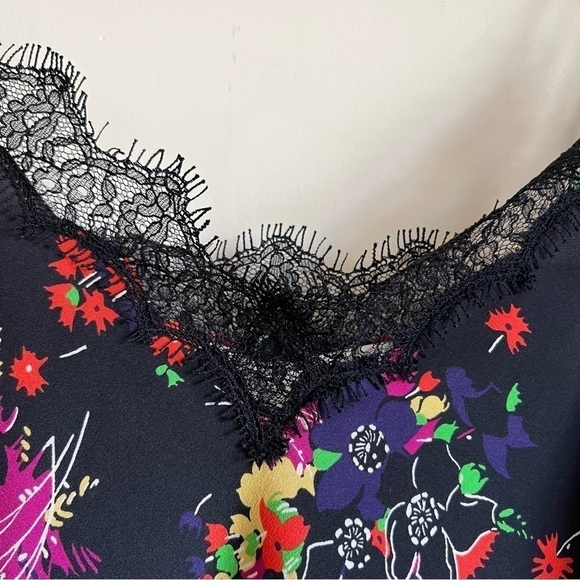 Veronica Beard Gil Cami in Black Multi Silk - Picture 6 of 14